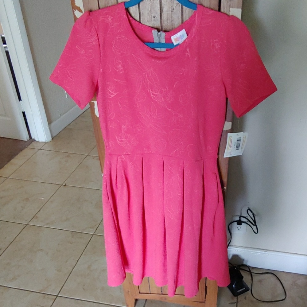 Zipper back knee length dress with tags